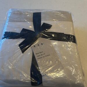 West Elm Cream Bedskirt.